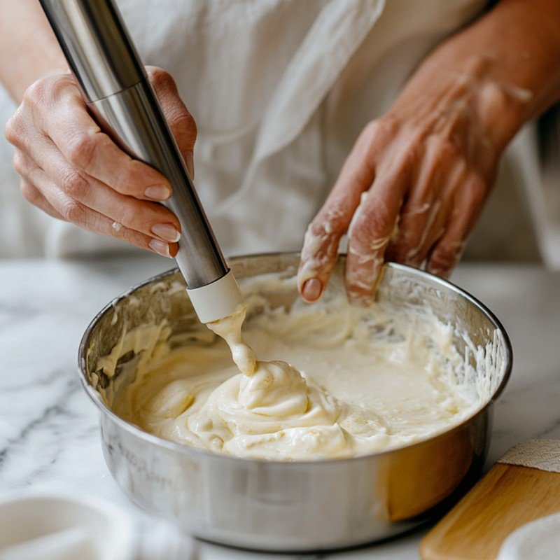 Rattrapage béchamel grumeaux au mixeur plongeant — mains authentiques